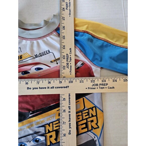 Disney Store Cars Lightning McQueen Rash Guard Swim Shirt Boy Size 7 / 8 - Picture 4 of 7